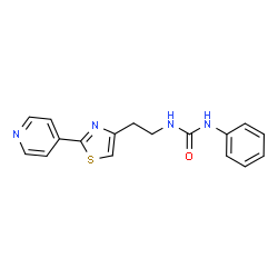 1-phenyl-3-{2-[2-(pyridin-4-yl)-1,3-thiazol-4-yl]ethyl}urea Structure