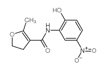 4,5-Dihydro-N-(2-hydroxy-5-nitrophenyl)-2-methyl-3-furancarboxamide结构式