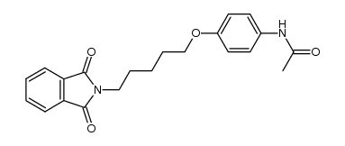 N-[5-(4-acetylamino-phenoxy)-pentyl]-phthalimide结构式
