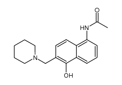 5-Acetamido-2-piperidinomethyl-1-naphthol结构式