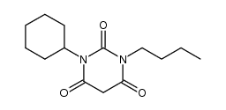 1-(1-butyl)-3-cyclohexylbarbituric acid Structure