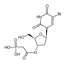 5-Bromo-2'-deoxy-3'-O-(phosphonoacetyl)uridine结构式