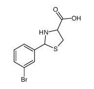 2-(5-bromophenyl)thiazolidine-4-carboxylic acid结构式