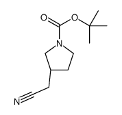 (S)-3-(氰甲基)吡咯烷-1-羧酸叔丁酯结构式