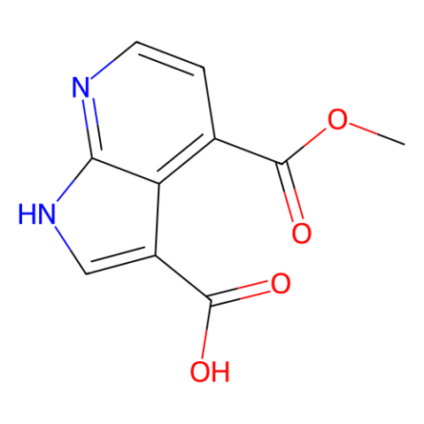 4-Methoxycarbonyl-7-azaindole-3-carboxylic acid结构式