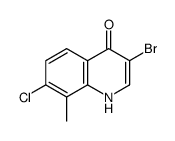 3-Bromo-7-chloro-4-hydroxy-8-methylquinoline结构式