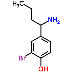 4-(1-Aminobutyl)-2-bromophenol结构式