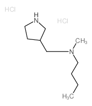 N-Methyl-N-(3-pyrrolidinylmethyl)-1-butanamine dihydrochloride结构式