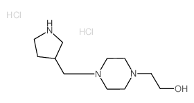 2-[4-(3-Pyrrolidinylmethyl)-1-piperazinyl]-1-ethanol dihydrochloride结构式