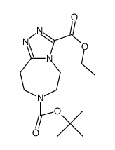 4,5,7,8-Tetrahydro-1,2,3a,6-tetraaza-azulene-3,6-dicarboxylicacid6-tert-butylester3-ethylester结构式