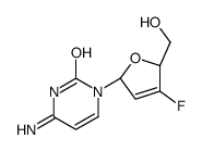 4-amino-1-[(2R,5R)-4-fluoro-5-(hydroxymethyl)-2,5-dihydrofuran-2-yl]pyrimidin-2-one结构式