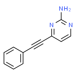 2-Pyrimidinamine, 4-(2-phenylethynyl)- Structure