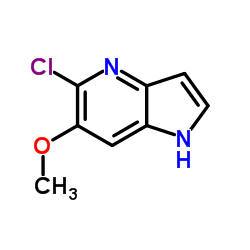 5-Chloro-6-methoxy-1H-pyrrolo[3,2-b]pyridine结构式