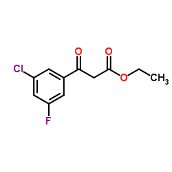 Ethyl 3-(3-chloro-5-fluorophenyl)-3-oxopropanoate Structure