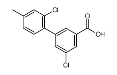 3-chloro-5-(2-chloro-4-methylphenyl)benzoic acid结构式