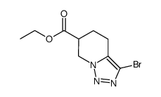 3-溴-4,5,6,7-四氢-[1,2,3]三唑并[1,5-a]吡啶-6-羧酸乙酯结构式