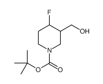 tert-butyl 4-fluoro-3-(hydroxymethyl)piperidine-1-carboxylate structure