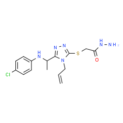 2-[(4-Allyl-5-{1-[(4-chlorophenyl)amino]ethyl}-4H-1,2,4-triazol-3-yl)thio]acetohydrazide结构式