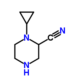 1-Cyclopropylpiperazine-2-carbonitrile structure