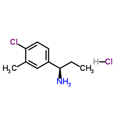 (1R)-1-(4-Chloro-3-methylphenyl)-1-propanamine hydrochloride (1:1) Structure