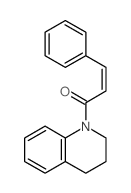 (E)-1-(3,4-dihydro-2H-quinolin-1-yl)-3-phenyl-prop-2-en-1-one结构式