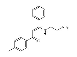 (Z)-3-((2-aminoethyl)amino)-3-phenyl-1-(p-tolyl)prop-2-en-1-one结构式