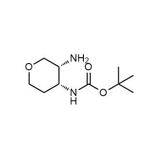 tert-Butyl ((3R,4R)-3-aminotetrahydro-2H-pyran-4-yl)carbamate Structure