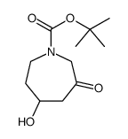 5-Hydroxy-3-Oxo-Azepane-1-Carboxylic Acid Tert-Butyl Ester structure