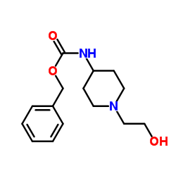 Benzyl [1-(2-hydroxyethyl)-4-piperidinyl]carbamate结构式