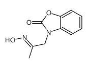 3-(2-hydroxyiminopropyl)-1,3-benzoxazol-2-one结构式