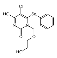 5-chloro-1-(2-hydroxyethoxymethyl)-6-phenylselanylpyrimidine-2,4-dione结构式