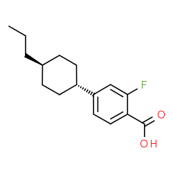 2-fluoro-4-(4-propylcyclohexyl)benzoic acid Structure