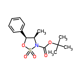 2-Methyl-2-propanyl (4R,5S)-4-methyl-5-phenyl-1,2,3-oxathiazolidine-3-carboxylate 2,2-dioxide Structure