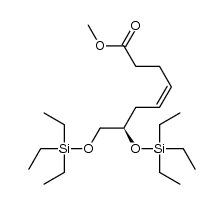 (R,Z)-methyl 7,8-bis((triethylsilyl)oxy)oct-4-enoate结构式