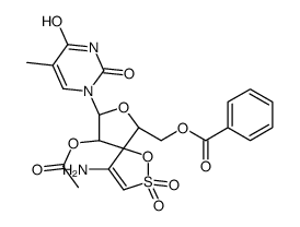 [(6R,8R,9R)-9-acetyloxy-4-amino-8-(5-methyl-2,4-dioxopyrimidin-1-yl)-2,2-dioxo-1,7-dioxa-2λ6-thiaspiro[4.4]non-3-en-6-yl]methyl benzoate Structure