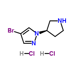 4-Bromo-1-[(3R)-3-pyrrolidinyl]-1H-pyrazole dihydrochloride图片