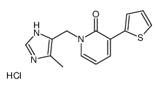 1-((5-Methyl-1H-imidazol-4-yl)methyl)-3-(2-thienyl)-2(1H)-pyridinone m onohydrochloride structure