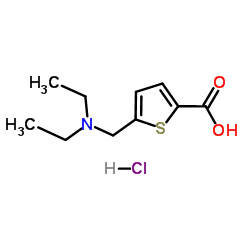 5-[(Diethylamino)methyl]-2-thiophenecarboxylic acid hydrochloride (1:1) Structure