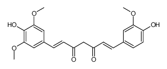 1-(4-Hydroxy-3,5-dimethoxyphenyl)-7-(4-hydroxy-3-methoxyphenyl)-(1E,6E)-1,6-heptadiene-3,4-dione结构式