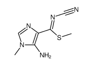5-amino-4-N-cyanoimino(thiomethyl)methyl-1-methylimidazole结构式