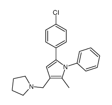 5-(4-chlorophenyl)-2-methyl-1-phenyl-3-(pyrrolidin-1-ylmethyl)pyrrole Structure