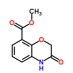 3-氧代-3,4-二氢-2H-苯并[b][1,4]恶嗪-8-羧酸甲酯结构式