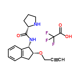 (S)-N-((1S,2R)-2-(Prop-2-Yn-1-Yloxy)-2,3-Dihydro-1H-Inden-1-Yl)Pyrrolidine-2-Carboxamide 2,2,2-Trifluoroacetate picture