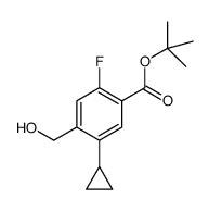 tert-butyl 5-cyclopropyl-2-fluoro-4-(hydroxyrnethyl)benzoate结构式