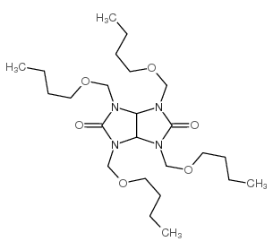 1,3,4,6-四(丁氧基甲基)四氢-咪唑并[4,5-d]咪唑-2,5(1H,3H)-二酮结构式