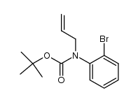 N-allyl-N-(t-butoxycarbonyl)-2-bromoaniline结构式