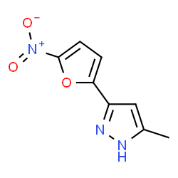 5-Methyl-3-(5-nitro-2-furyl)pyrazole结构式