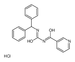 3-Pyridinecarboxamide, N-(((diphenylmethyl)amino)carbonyl)-, monohydro chloride structure