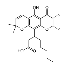 7,8-Dihydro-5-hydroxy-2,2,7,8-tetramethyl-6-oxo-β-pentyl-2H,6H-benzo[1,2-b:5,4-b']dipyran-10-propionic acid结构式