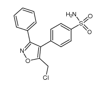 4-[5-chloromethyl-3-phenylisoxazol-4-yl]benzenesulfonamide结构式